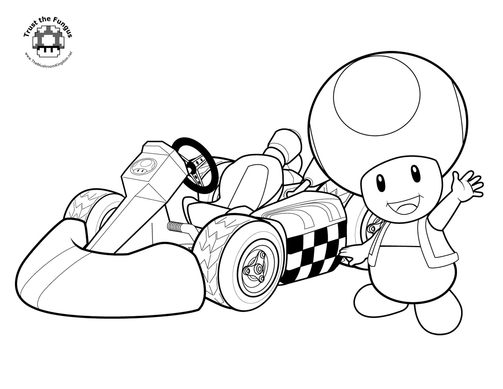 Tmk Presents Mario Kart Wii Coloring Pages