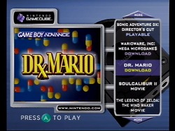 Nintendo GameCube Preview Disc screen shot