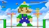 Nabbit finds a Luigi made out of blocks