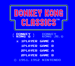 Donkey Kong Classics screen shot