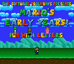 Mario's Early Years: Fun with Letters screen shot