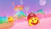 Floating on pink goop