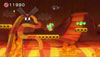 Mellow Mode: Yoshi tries to fly away from a Blargg